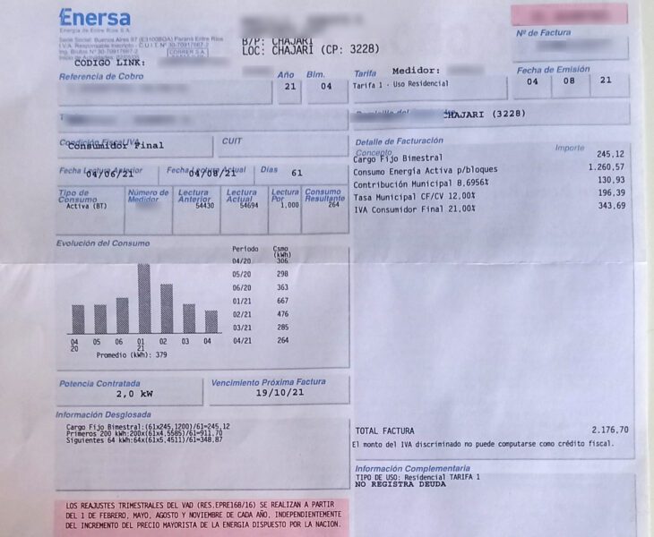 Según estudio de Edenor, el costo de la electricidad en Entre Ríos casi triplica al de Buenos Aires
