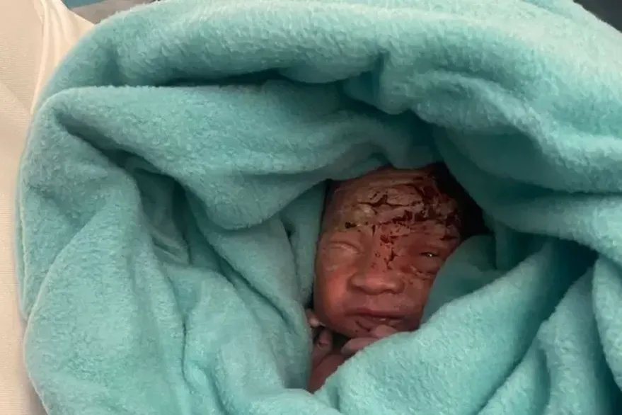 Encontraron un bebé recién nacido abandonado en la basura del baño de un avión