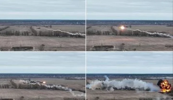Guerra en Ucrania: El impactante video de un misil rasante destrozando un “tanque volador” ruso cerca de Kiev