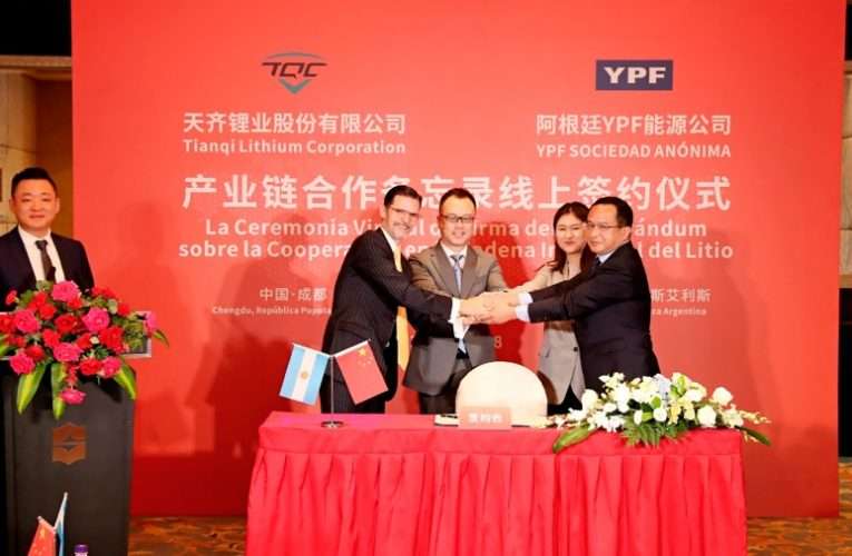 YPF industrializará el litio junto a una empresa china